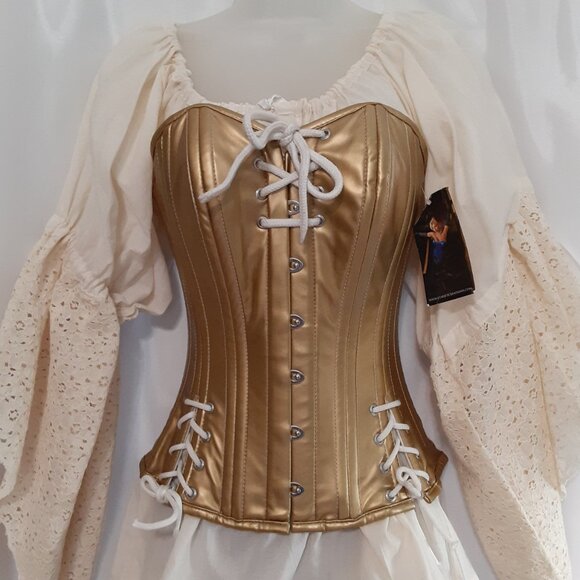 4XL NWT VINTAGE tight lacing steel boned Purple Corset - Picture 14 of 15